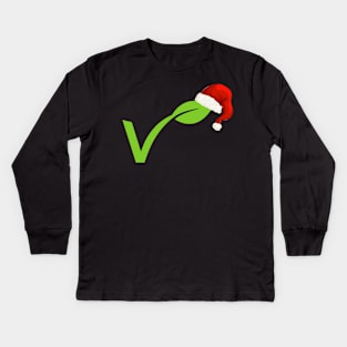 Merry Vegan Christmas Kids Long Sleeve T-Shirt